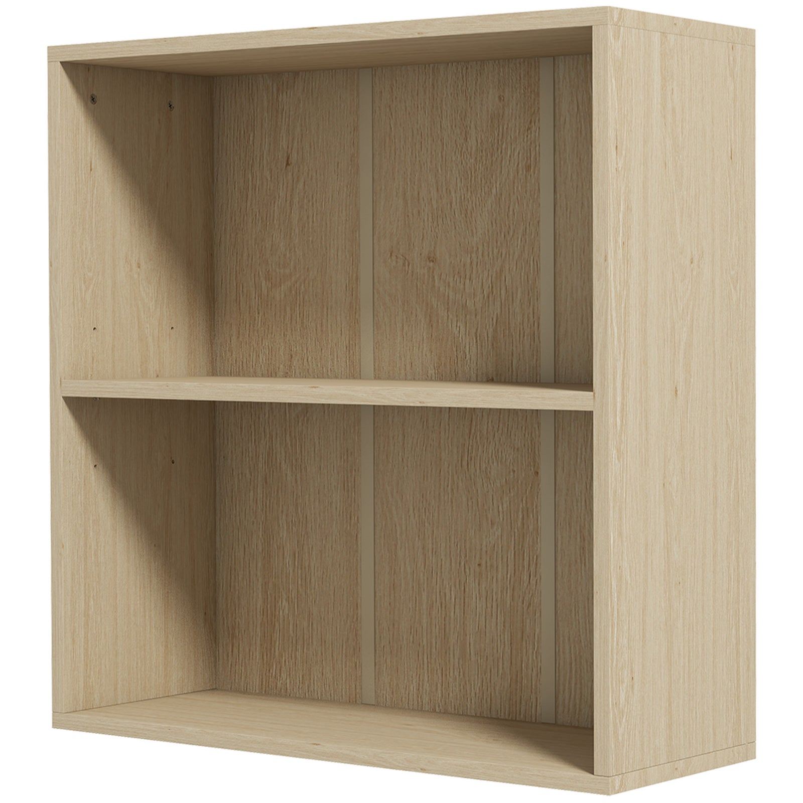 Bookshelf Display Storage Shelf With 2 Compartments Study | One Size | Yellow