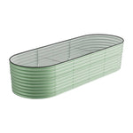 240×80×80cm Oval-shaped Galvanized Steel Raised Garden Bed
