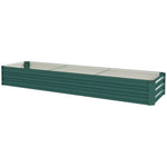 Galvanised Raised Bed For Garden, Outdoor Elevated Planter Box | Green