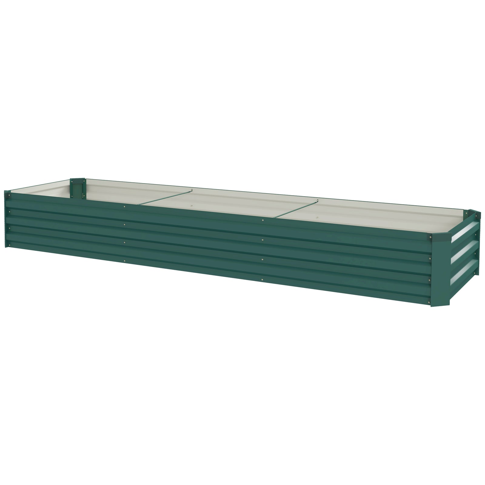 Galvanised Raised Bed For Garden, Outdoor Elevated Planter Box | Green