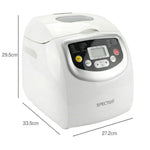 Spector Bread Maker 2lb Loaf Machine With 19 Programmer Timer 3 Crust Non-stick