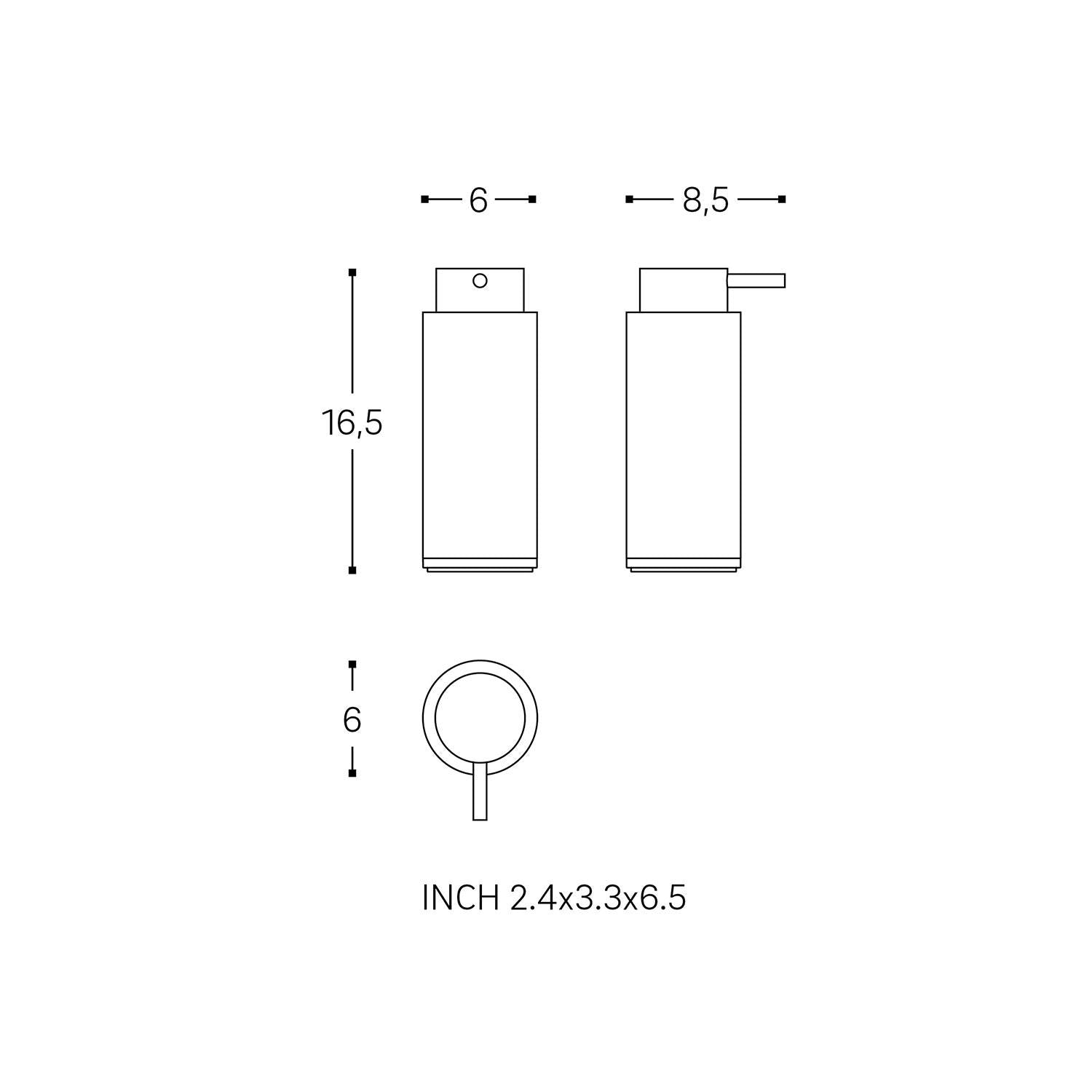Soap Dispenser, Brushed Logic Collection | Copper