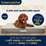 Grey Small To Xxl Dog Beds Orthopaedic Extra Large Flat Crate Pet Mattress, Removable Washable Cover | 89cm | Grey