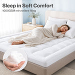 Lavio Mattress Topper 10cm Deep Soft Microfibre Washable With Strap