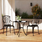 3 Pcs Garden Bistro Set Outdoor Garden Furniture Set