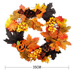 Realistic Halloween Decoration Wreath With Led Lights
