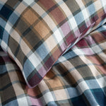 Newbury Check Printed Brushed 100% Cotton Bedlinen Duvet Set | King | Tan