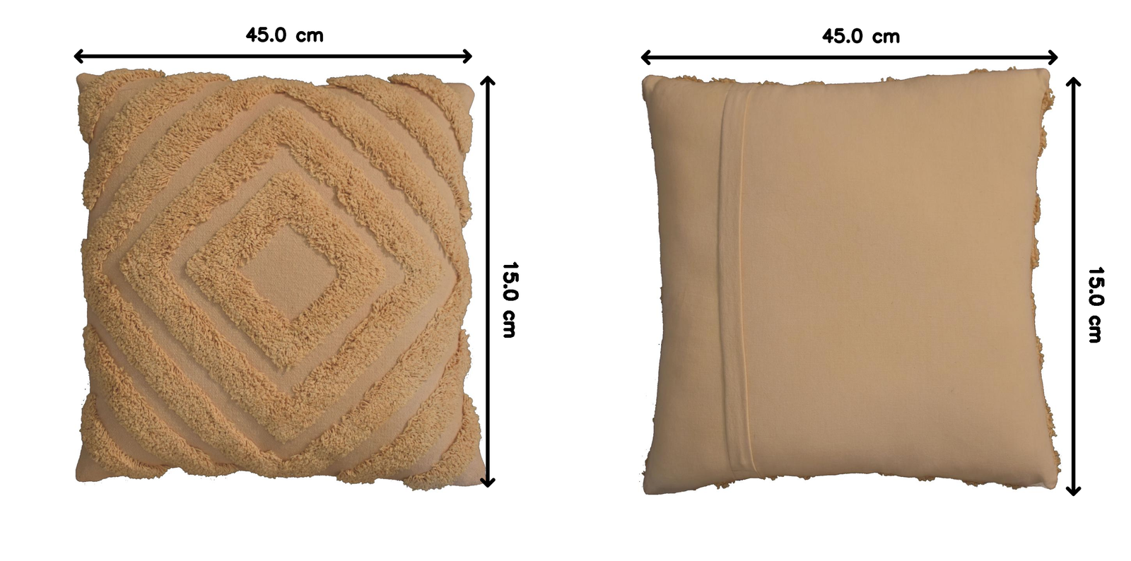 Diamond Cushion Set | Set-of-2 | Mustard
