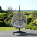Abingdon Hanging Swing Single Egg Pod Chair | Light Grey