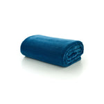 Coco Touch Flannel Throw – Luxury 140x180cm Ultra Soft Blanket | 140cm x 180cm | Blue