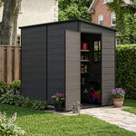Breeins 8 X 4ft Outdoor Tool Storage Shed With Pent Roof For Garden