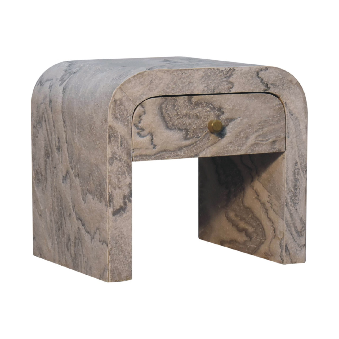 Solid Wood Nouveau Bedside