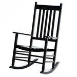Porch Rocking Chair Wooden Rocker | Black
