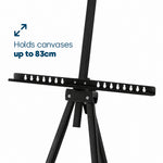 Telescopic Artist Easel Adjustable Painting Tripod With Carry Bag Black