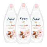 Caring Bath Almond Cream And Hibiscus Moisturising Cream Bath Soak, 3x450ml