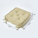 Cotton Dining Chair Booster Cushion | 40cm x 40cm | Sage Green