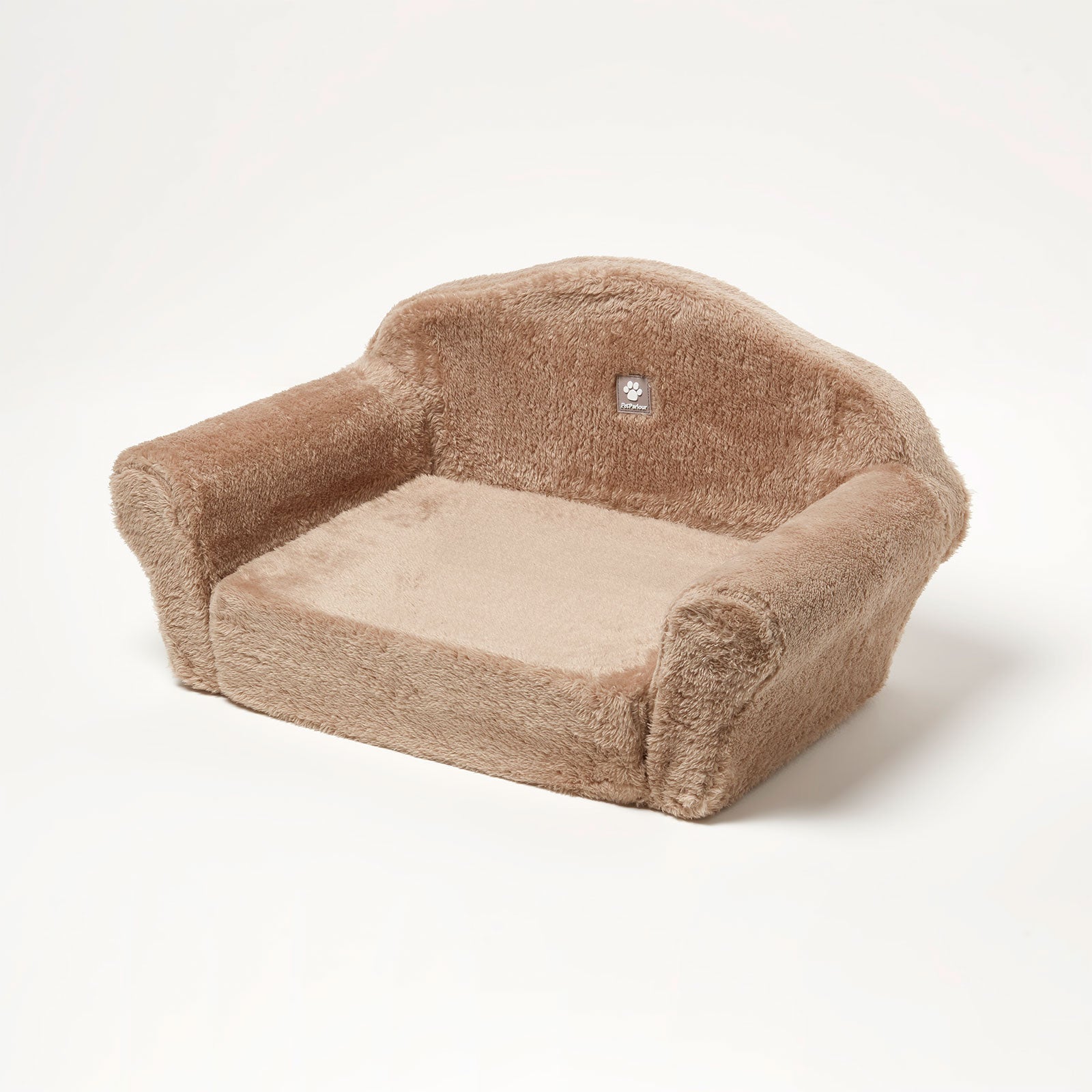 Plush Fold Out Sofa Pet Bed | Medium | Beige