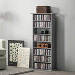 Cd Storage Unit Dvd Tower Blu-ray Storage Shelf For Office | Small | Gray