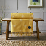 Bee Faux Cashmere Large Throw | Yellow