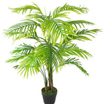 130cm Artificial Areca Palm Tree Extra Large With Silver Planter