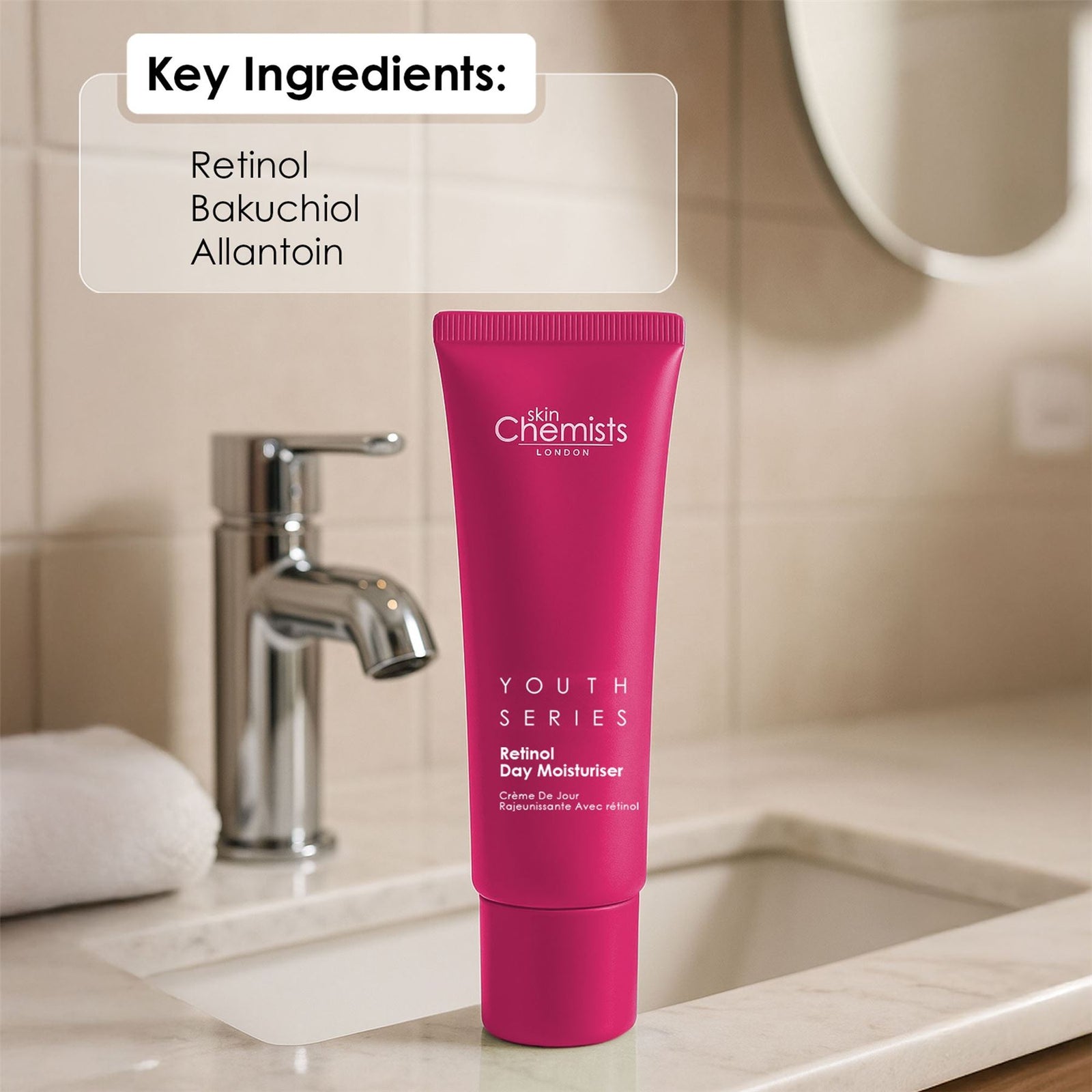 Retinol & Bakuchiol Anti-ageing Day Moisturiser 50ml For Cell Regeneration And Smoothing