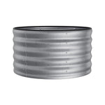 0.8m(dia) X 0.4/0.8m H Gardens Plan Round Galvanized Steel Raised Garden Bed | Medium | Galvanized Silver