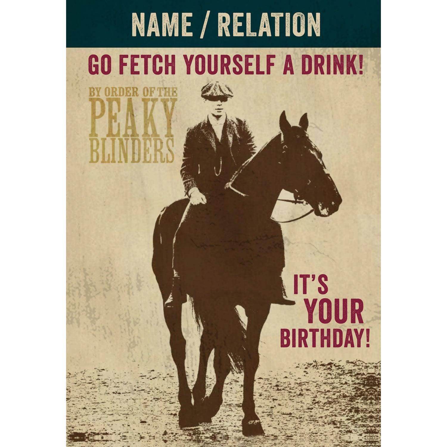 Personalised 'have A Drink' Birthday Card Official Product