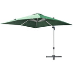 3x3m Cantilever Roma Parasol W/ 360° Crank Handle Tilt | Green