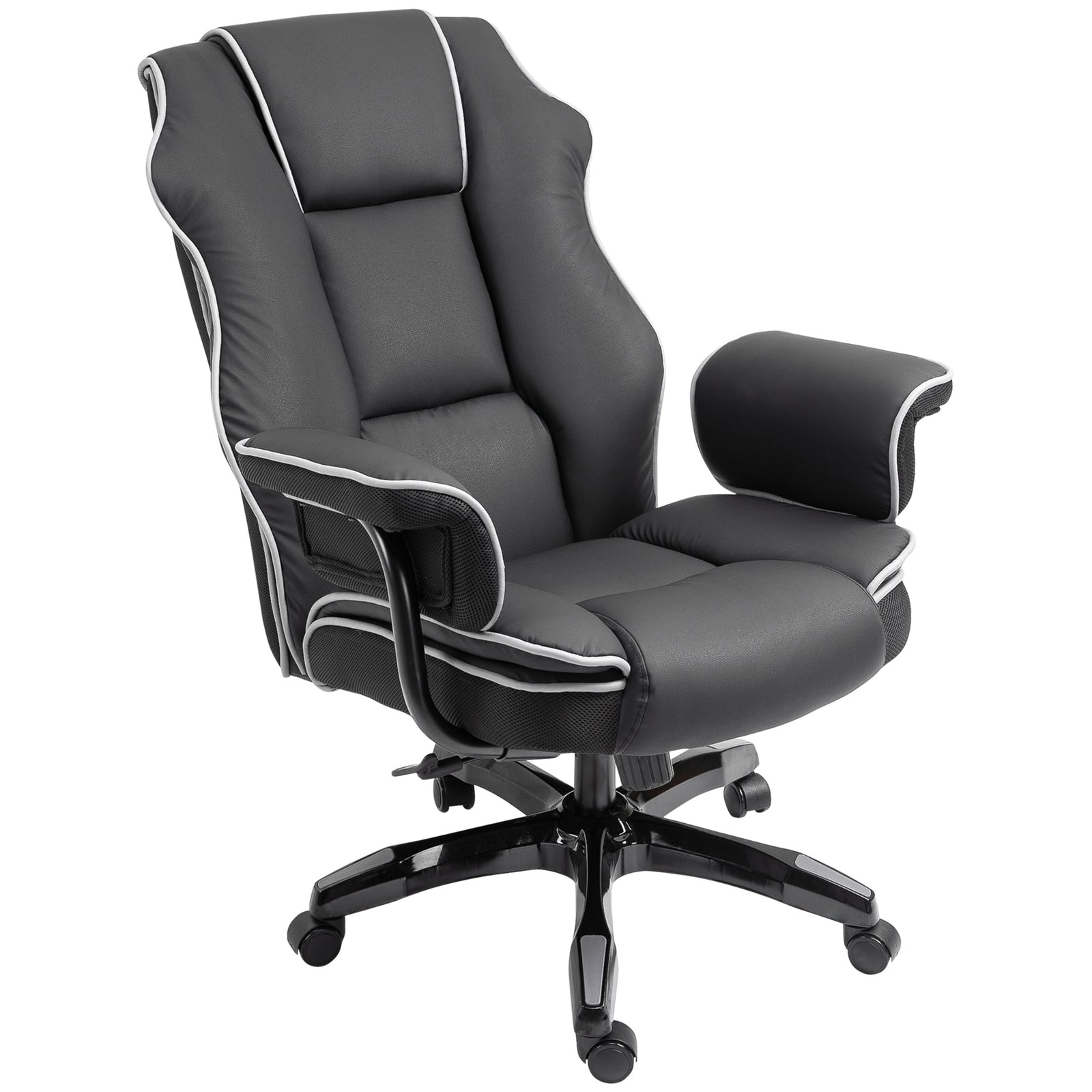 Pu Leather Reclining Office Chair | Black