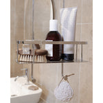 Two Tiered Shower Basket Double Soap Caddy /w Hanging Hooks | Polished Chrome