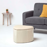 Arundel Heart-shaped Velvet Footstool With Storage | Natural
