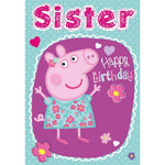 Peppa Pig Sister Birthday Card Official Product