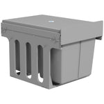 HOMCOM Soft Close Pull Out Bin, Under Sink Bin - 2 Compartments (15l Each)