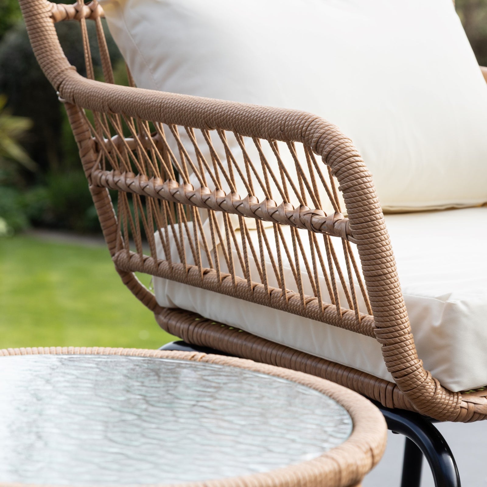 Carbini 3 Piece Patio Bistro Set | One Size | Cream