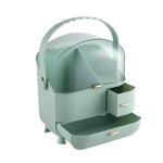 Large Dustproof Makeup Cosmetic Organizer With Handle