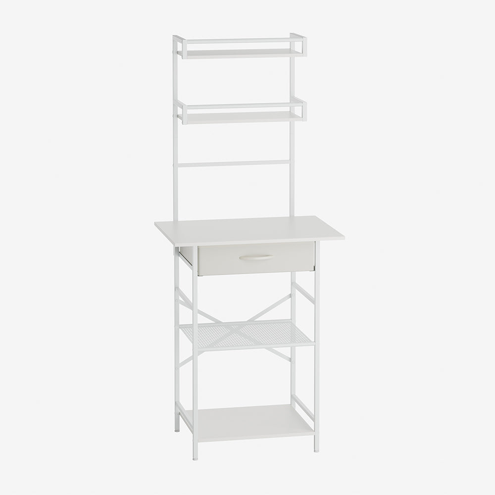 4-tier Open Shelves Dressing Table With Drawer