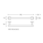 Towel Rail, Matt White, Wall-mounted, 45 Cm. Collection Architect S+