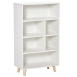 HOMCOM Bookcase Modern Bookshelf Display Cabinet With Cube
