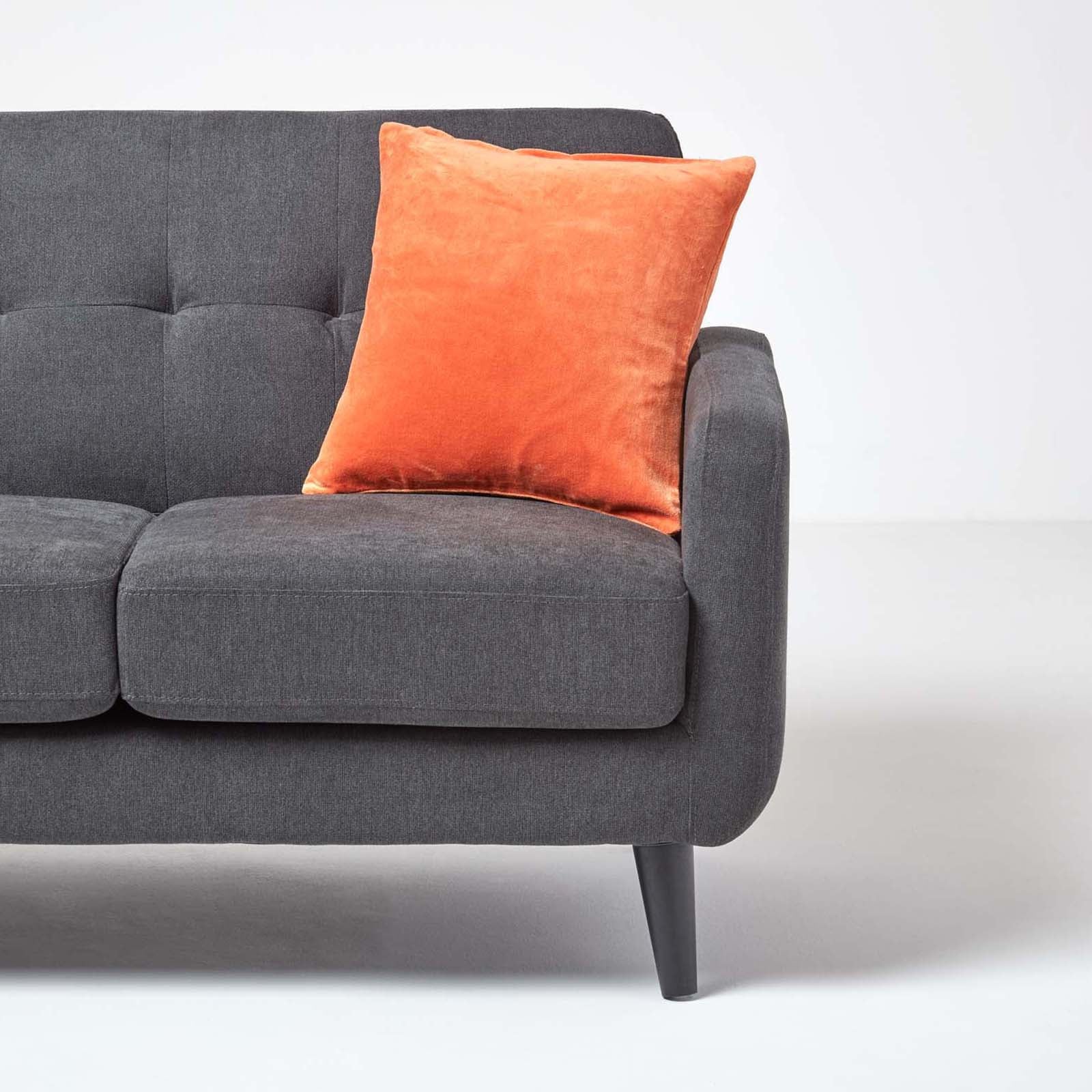 Luxury Cotton Velvet Cushion Cover | 40cm x 40cm | Burnt Orange