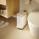 Bathroom Bin 5l, Slim Pedal, Removable Bucket White Essentials Collection