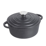 Enameled Cast Iron Dutch Oven With Lid, Heavy-duty Round Casserole Pot, Oven Safe Up To 500°f | 5l | Matte Black