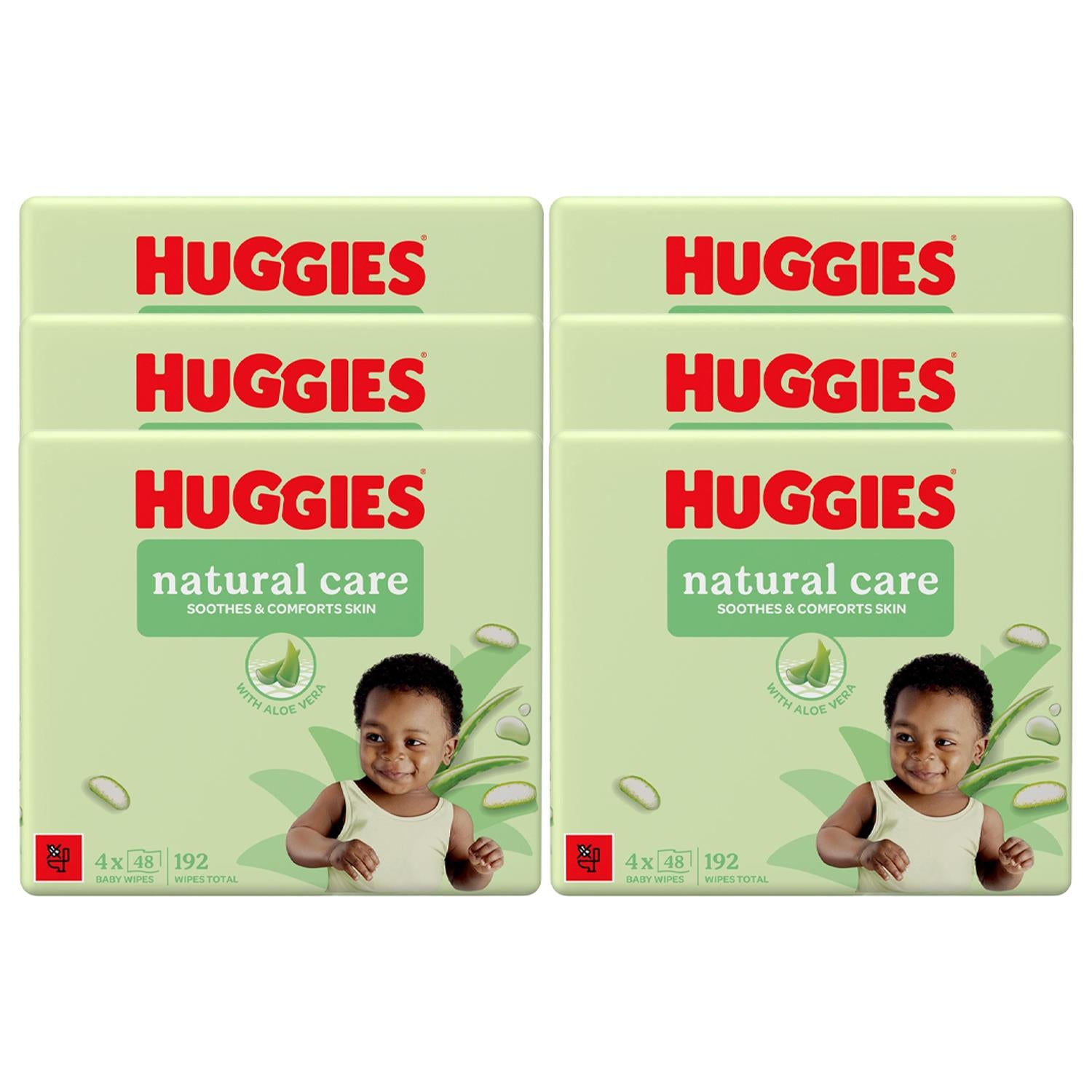6 Pk Natural Care Pf Baby Wipes Sensitive Unscented 1152 Baby Wipes
