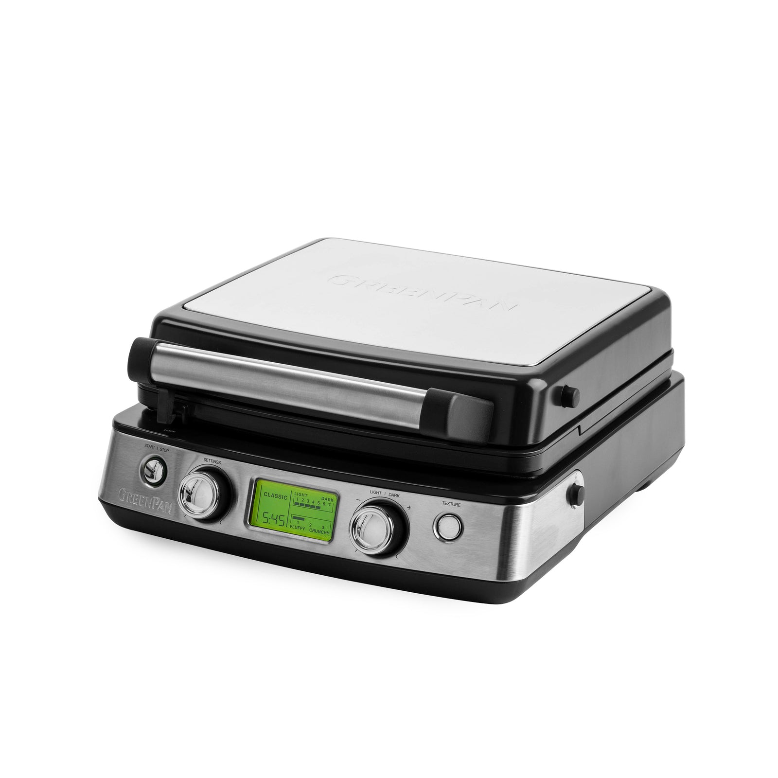 Elite Belgian Waffle Maker, Pfas-free Non-stick Ceramic Plates, Adjustable Controls | Black