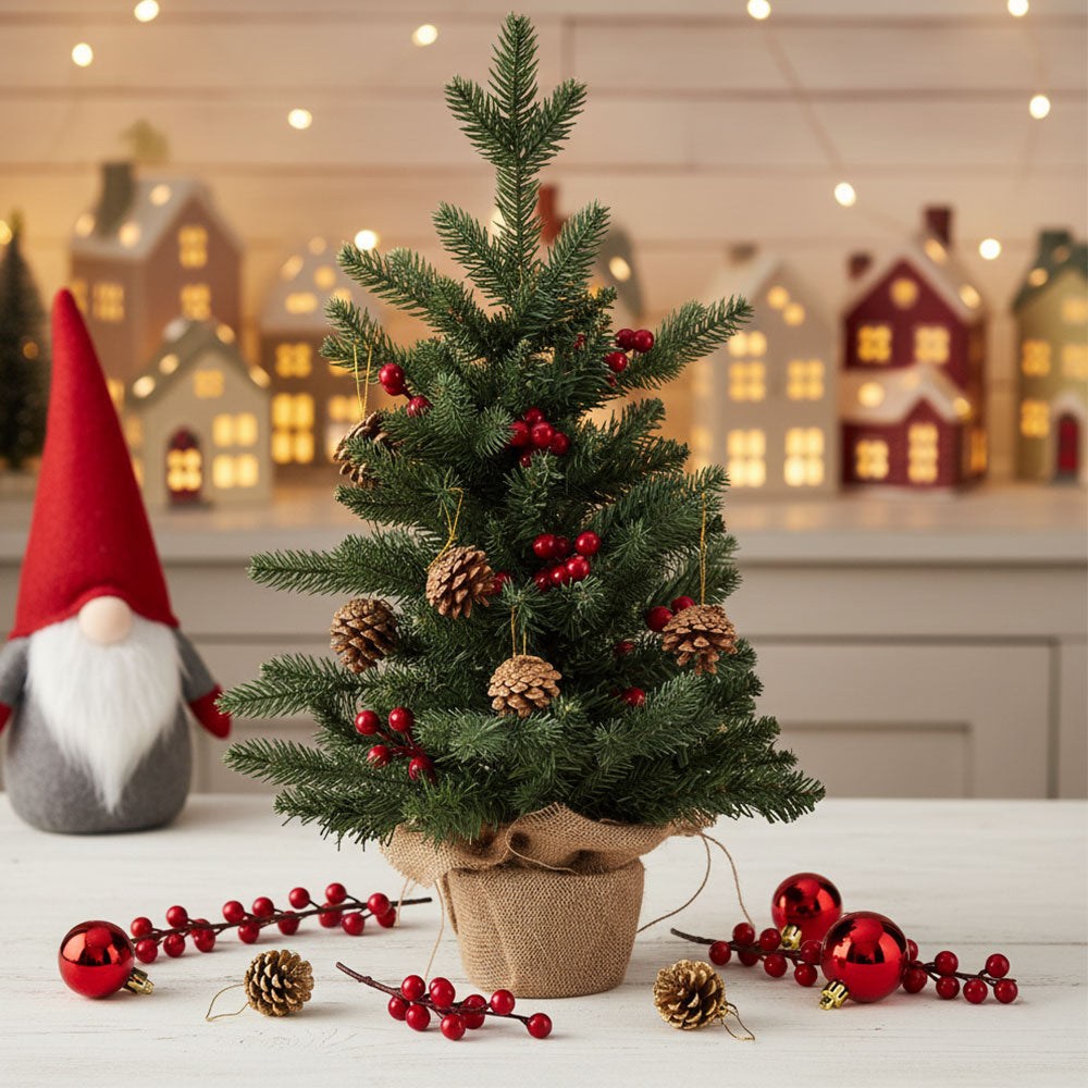 60.5cm Mini Christmas Tree With Lights