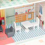 Dolls House With 13 Pieces Furniture & Accessories