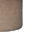 Solid Mango Wood Mud Boucle Mushroom Footstool