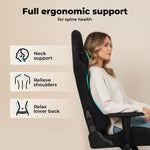 Ergonomic Office Chair 165° Reclining Executive Computer Chair With Spring Seat | Black
