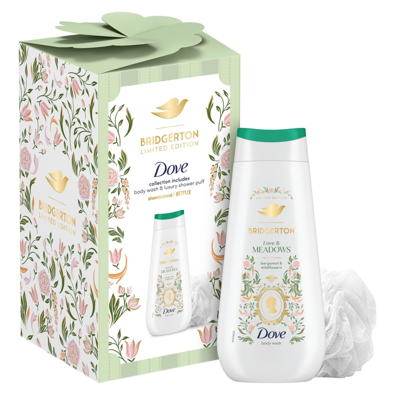 DOVE Blossom & Love Cracker Gift Set: Bridgerton Body Wash
