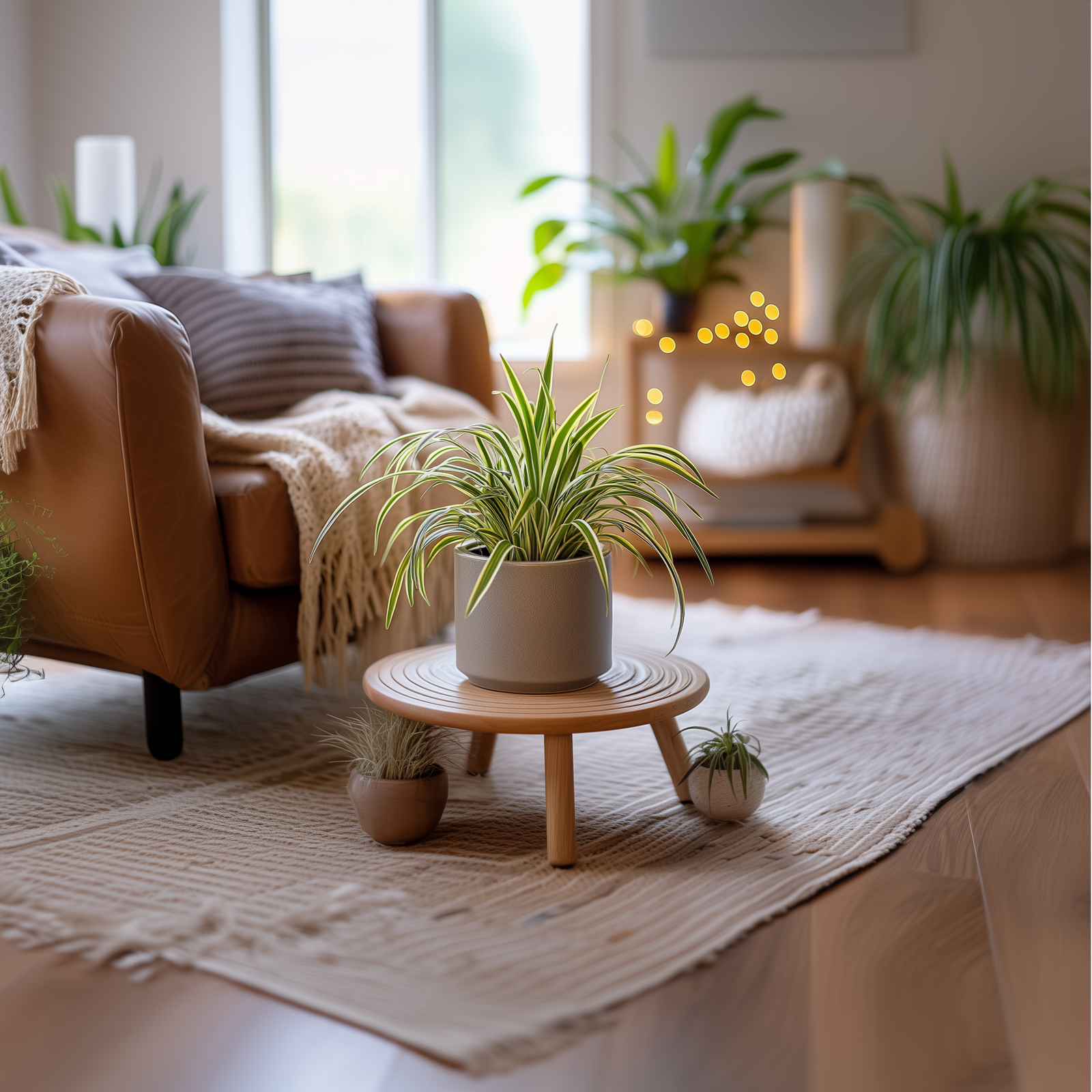 Spider Plant - 3 Pcs. - Chlorophytum Comosum 'atlantic' - Height 25-40cm - ⌀12cm | Set of 3 | Green