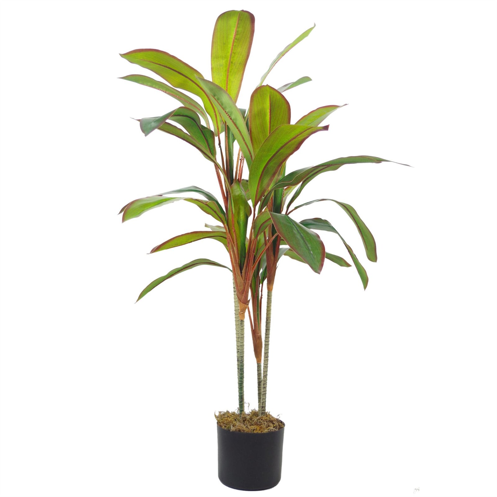 100cm Artificial Potted Dracaena Tropical Plant Silver Metal Plater